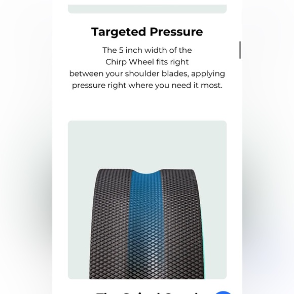 CHIRP WHEEL+ | Yoga Wheel in Black and Mint 10” - Picture 5 of 7